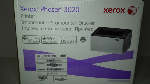 Impresora Simple Función Xerox Phaser3020 Mono Con Wifi 110v