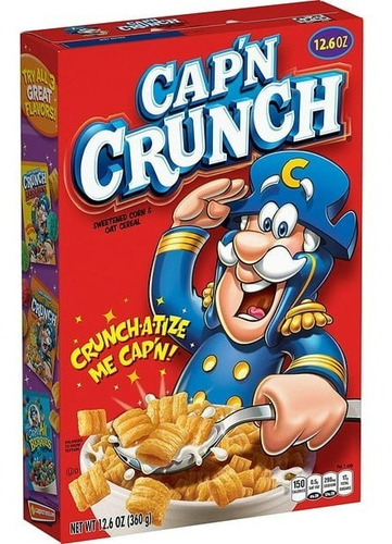 Cap'n Crunch Sweetened Corn & Oat Cereal 360g 4cajas