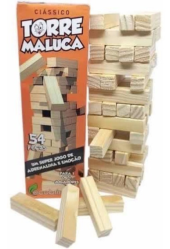 Jogo Torre Maluca Madeira Tipo Caiu Perdeu Torremoto Madeira