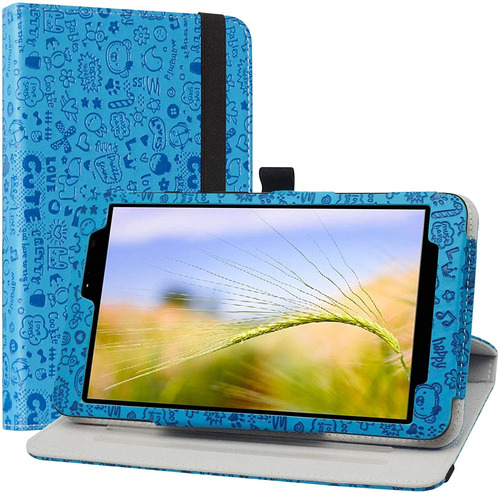 Funda De Tablet Moxee De 8 Liushan Con Soporte Azul