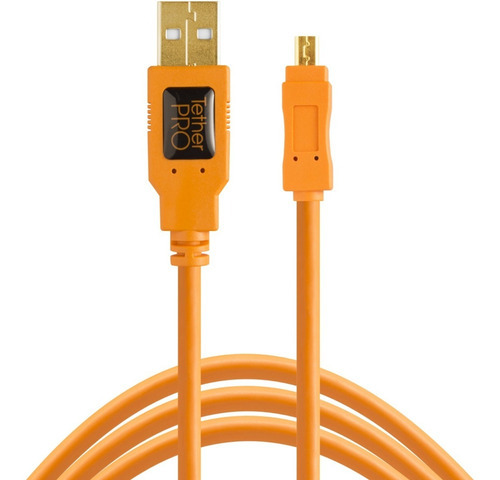 Tether Tools Tetherpro Usb 2.0 Tipo A Cable Macho A Mini B Color Naranja