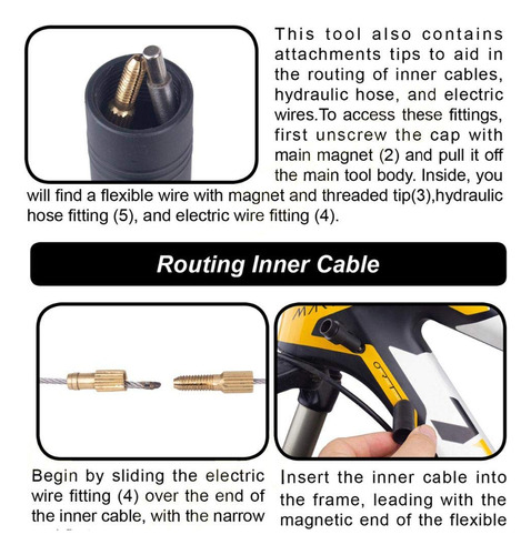 Vgeby Kit De Cables Internos Para Bicicleta Con Iman, Tapa E