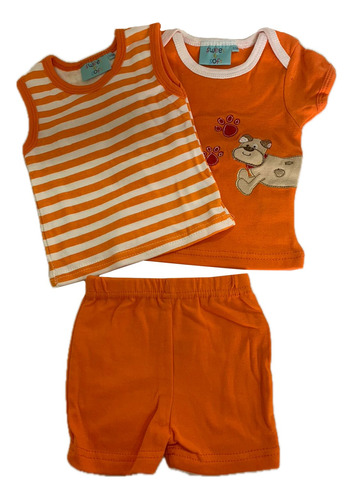 Ropa Conjunto Bebe - Set 3 Piezas: Remera Musculosa Short