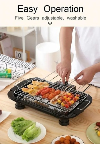 Parrillera Eléctrica 2000W Antiadherente para Barbacoa