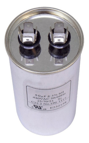 Capacitor De Partida Para Ar Condicionado 50uf 2 Terminais