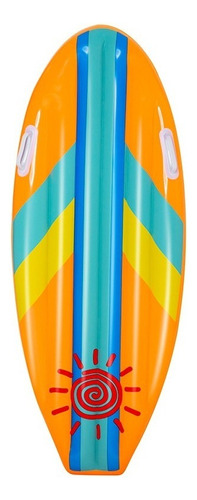 Flotador Inflable Tabla Surf 114cm Bestway 42046 Color Naranja