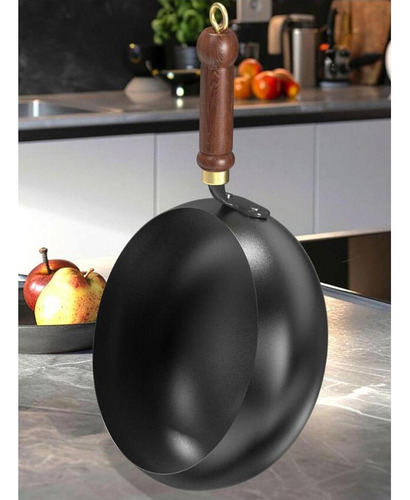 Sartén Wok Wok Chino Fondo Plano Fácil De Limpiar