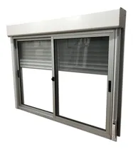 Comprar Ventana De Aluminio Con Cortina De Aluminio 150x120 Serie 25