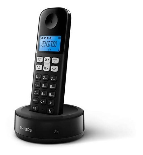 Imagen 2 de 6 de Teléfono Philips D1311B/77 inalámbrico - color negro