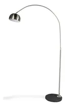 Comprar Lámpara Luminaria Pie Curva Tipo Pescador Moderna Metalica Estructura Plateado Pantalla Plateado