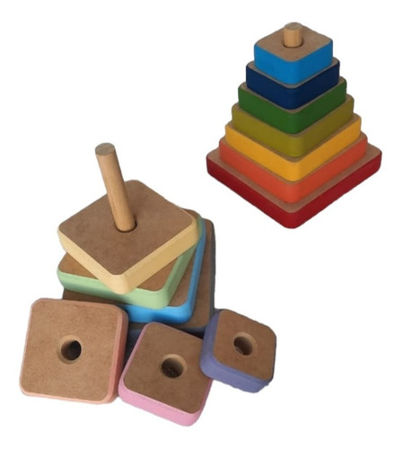 Juegos De Encastre En Madera Color Los Colores
