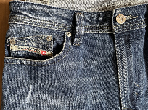 Calça Diesel Thavar Destroyer Jeans 42 W 28 L30 Stretch (Usado)