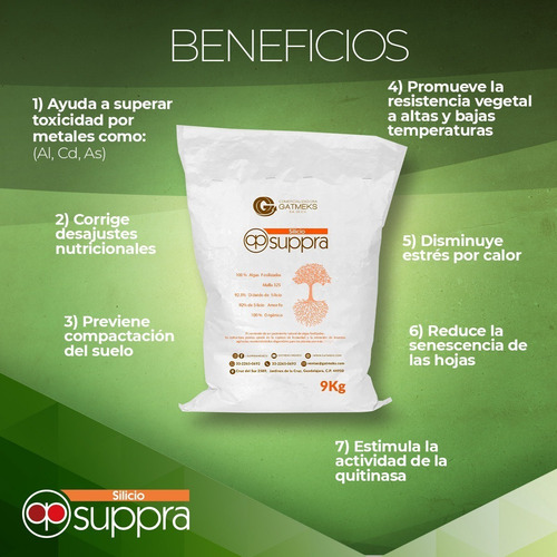 Imagen 2 de 4 de Silicio Suppra Tierra Diatomeas Orgánico Insecticida 1k