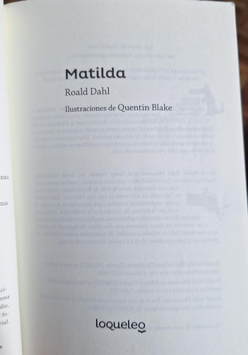 Matilda - Roald Dahl - Ilustraciones De Quentin Blake
