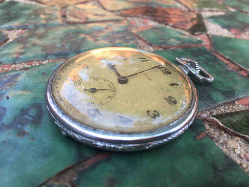 Antiguo Reloj De Bolsillo Condal Para Hacer Andar Plateado (Usado)