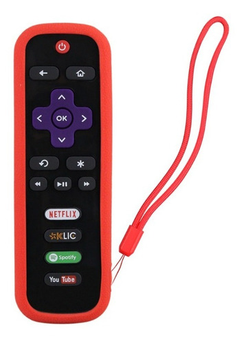 Funda Para Control Roku Tv Aparatos Express Premiere Stick Color Rojo