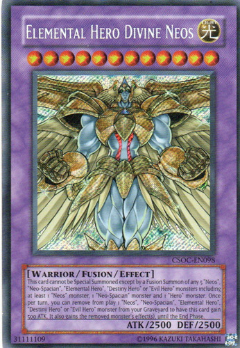 Elemental Hero Divine Neos Csoc-en098 Secret Rare (Usado)