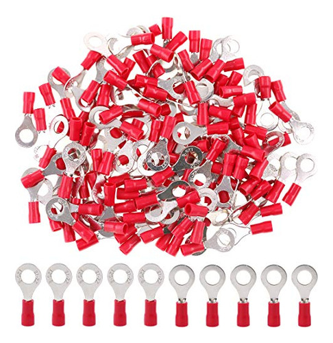 100pcs 22-16 Gauge Insulated Ring Terminals Electrical ...