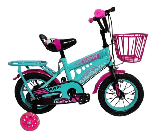 Bicicleta Infantil Rosada Aro 12 Chilecycles