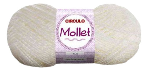 Lã Mollet 100g Círculo - Kit Com 20 Unidades Cor Branco