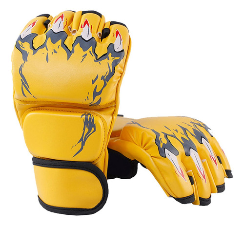 Di Luvas De Boxe De Meio Dedo, Luvas De Kickboxing Com