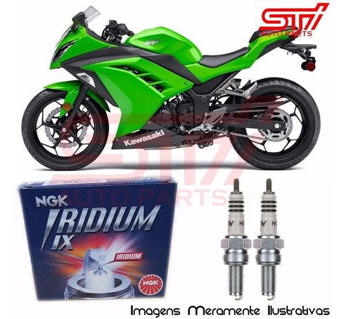 Jogo Vela Ngk Iridium Cr8eix Kawasaki Ninja 300 2013-2017