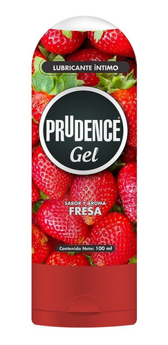 Lubricante Comestible Base Agua Sabor Fresa Prudence 100ml