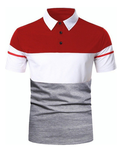 Playera Hombre Polo Casual Calidad Moda Combinación Franja