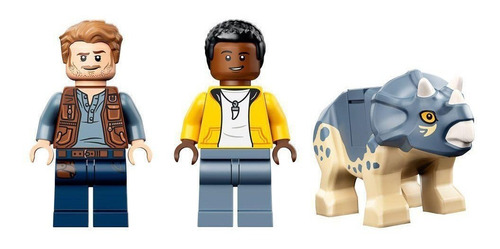 Imagem 3 de 4 de Blocos de montar Lego Jurassic World T. rex dinosaur fossil exhibition 198 peças em caixa