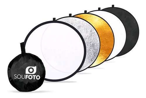 Rebatedor Fotográfico Refletor Difusor 5 Em 1 Sou Foto 60cm