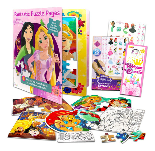 Juego De Actividades De Rompecabezas De Princesas De Disney