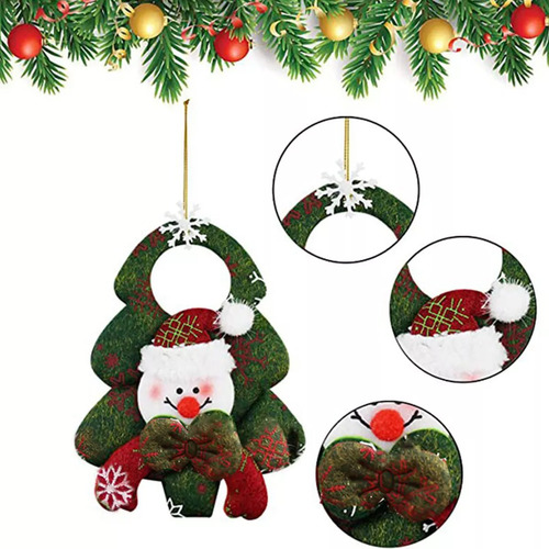 Colgante De Árbol De Navidad Con 8 Muñecos De Peluche