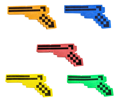 Revolver De Goma Eva Gruesa - Compatible Con Minecraft Color Rojo
