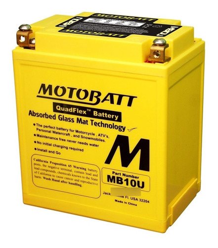 Bateria De Gel Motobatt Mb10u 14,5ah Suzuki Gs500 / Gs500 E