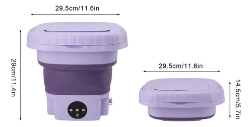 Mini Lavadora Portatil En Cubeta Plegable Con Centrifugado