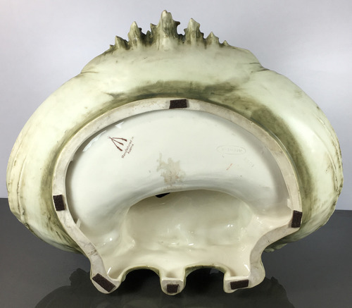 Antiguo Centro De Mesa Art Nouveau Porcelana Amphora Austria (Usado)