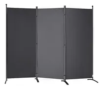 Comprar Separador De Ambientes Vevor, 3 Paneles Plegables, Gris Oscu