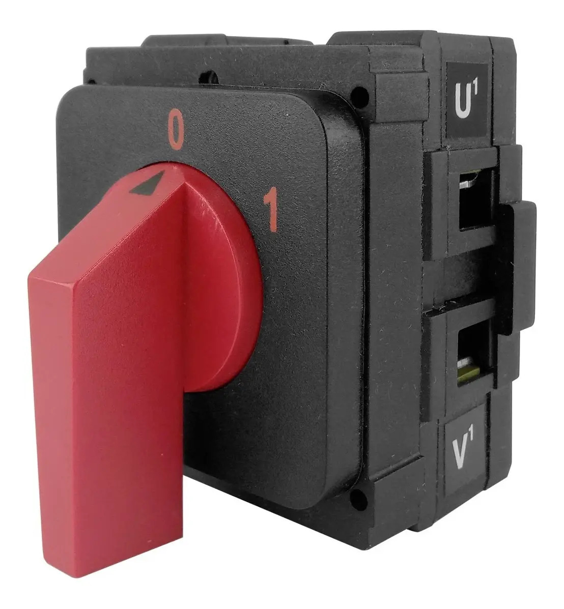 Interruptor Bipolar Elibet 2 Posiciones 40amp Monofásico Color Rojo
