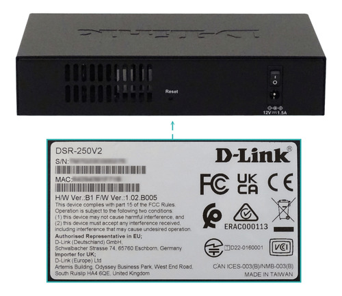 D-link 3-1000 1-wan 1-configu Console-rj45 Usb Ips Router In