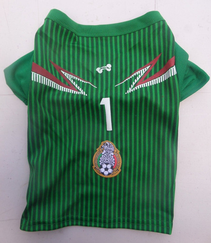 Playera Deportiva Jersey México Verde T4 Soccer Perro