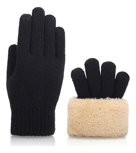 Guantes De Punto De Invierno Para Hombre, Guantes De Color L