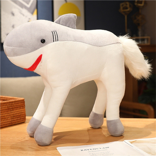 Muñeco De Tiburón De 40 Cm Montado A Caballo, Ideal Como