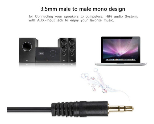 Imagen 4 de 5 de 10 Cable Audio Auxiliar 3.5mm Gio Laptop Celular Mayoreo