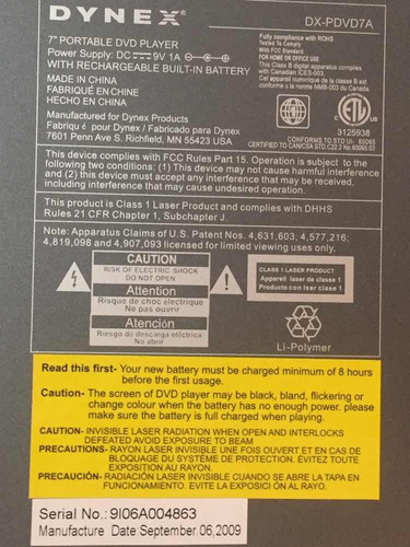 Imagen 5 de 10 de Dvd Portátil Con Bolso (nuevo)