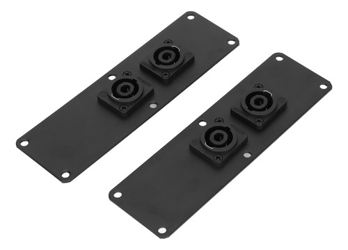 Placa De Bocina De Metal, Conectores Duales De 2 Cañones Pa