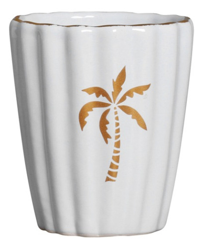 Aparelho Jantar 16 Peças Maui Branco e dourado scalla Ceramica