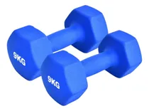 Comprar Mancuernas De Vinil Pesas Ejercicio Hexagonales 9kg