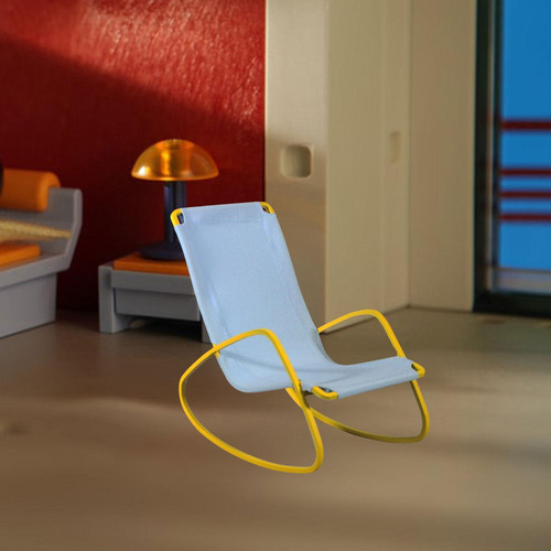 Sillón Para Casa De Muñecas A Escala 1/6, Mini Silla, Azul