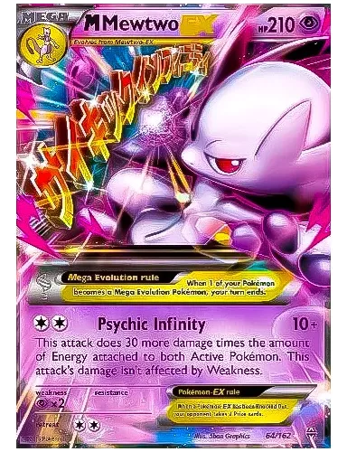 Carta Pokemon Mega Mewtwo Y Full Art / Cartinha Mega Mewtwo