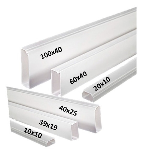 Canaleta Decorativa Blanca Qnet 60mmx40mmx2mtrs Sin Adhesivo